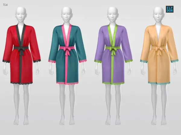 Alpha Sifix Beverly Robe RC by elfdor - The Sims 4 Custom Content