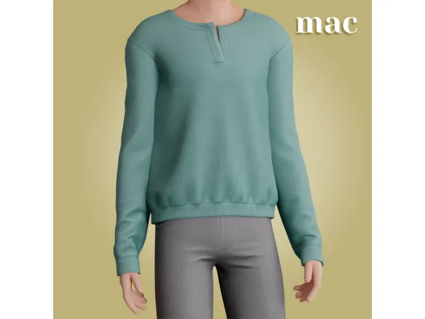 Alpha Mac sweater by amelylina - The Sims 4 Custom Content