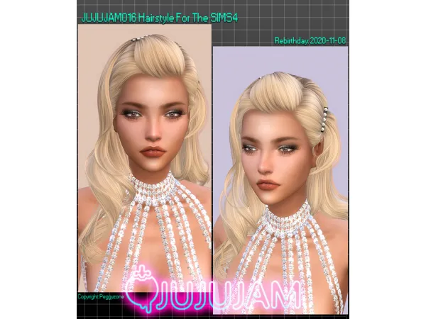 Alpha Jujujam017 Hair by simsfinds - The Sims 4 Custom Content