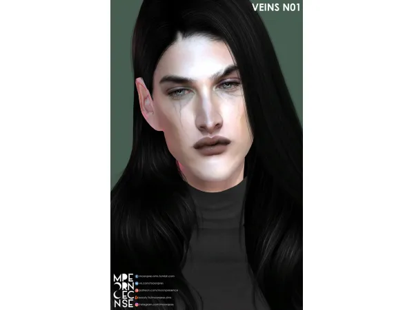Alpha VEINS N01 by simsfinds - The Sims 4 Custom Content