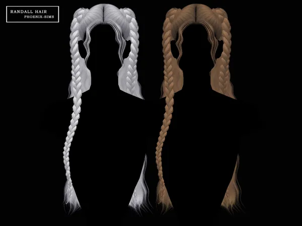 Alpha Randall Hair by phoenixsims4 - The Sims 4 Custom Content