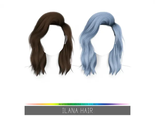 Alpha ILANA HAIR - The Sims 4 Custom Content