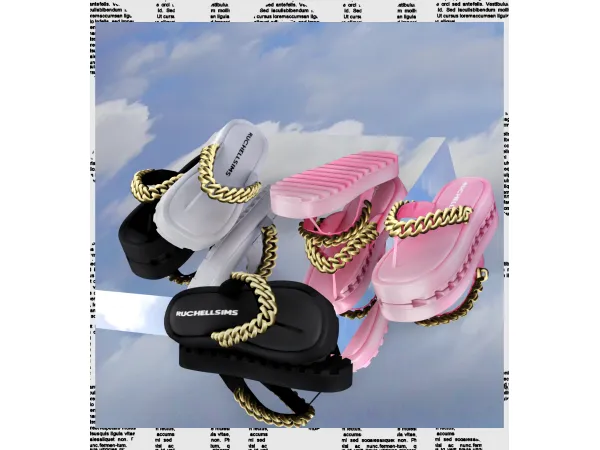 Alpha CHAIN SANDALS FREE by ruchellsims - The Sims 4 Custom Content