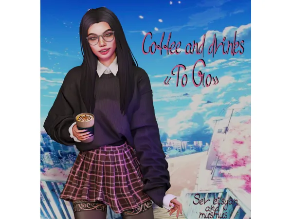 Alpha Override Coffee To Go by simsfinds - The Sims 4 Custom Content