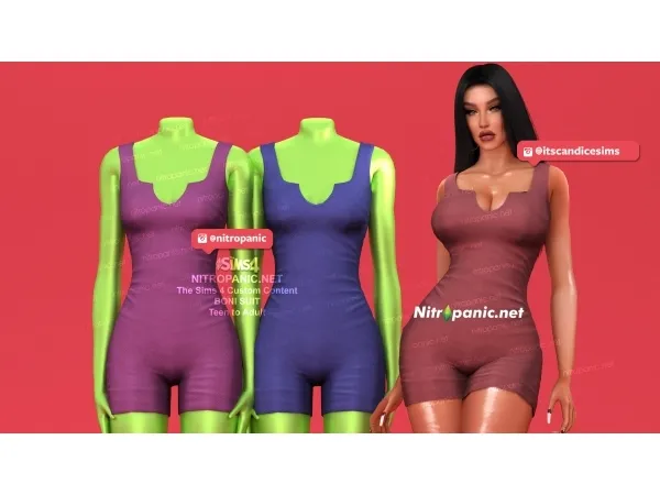 Alpha BONI SUIT by nitropanic - The Sims 4 Custom Content