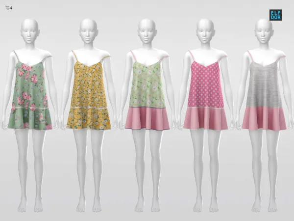 Alpha Sifix Ada Dress RC by elfdor - The Sims 4 Custom Content