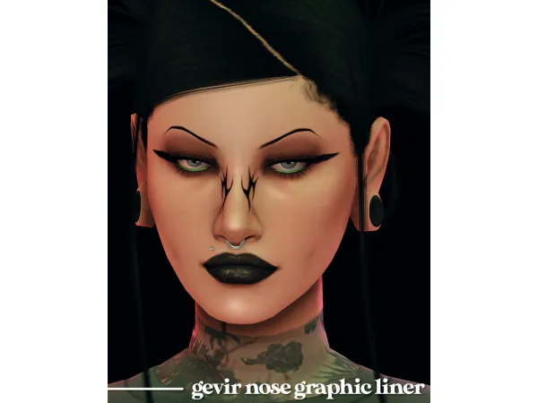 Maxis Match gevir nose graphic liner - The Sims 4 Custom Content