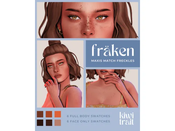Maxis Match fräken freckles by kiwitrait - The Sims 4 Custom Content