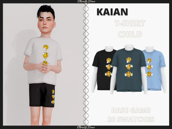 Mix Kaian T Shirt Child by clarity-sims - The Sims 4 Custom Content