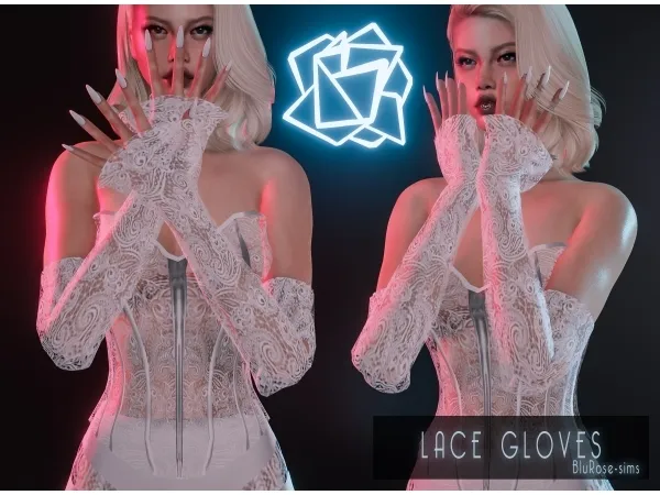 Alpha Lace Gloves BRsims by bluerose-sims - The Sims 4 Custom Content