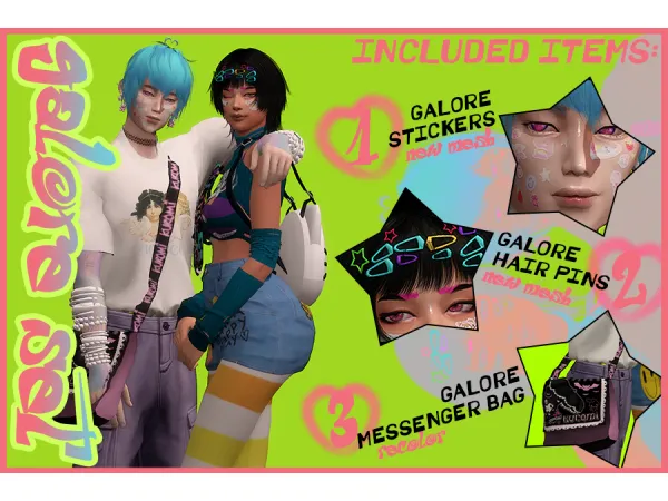 Mix GALORE SET by simsfinds - The Sims 4 Custom Content