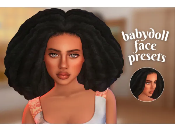 Mix babydoll face presets by meeshi - The Sims 4 custom content