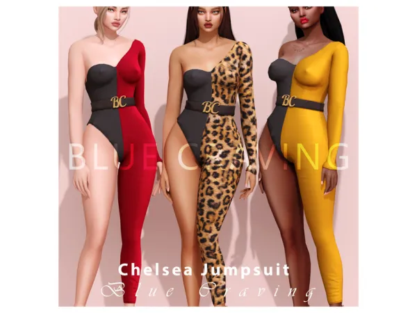 Alpha Blue Craving Chelsea Jumpsuit by bluecraving - The Sims 4 Custom Content