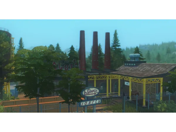 Maxis Match Moonwood Mill old factory (Night Club) - The Sims 4 Custom Content