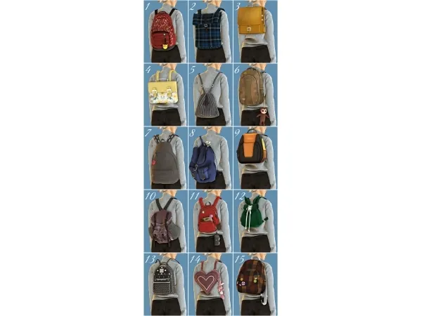 Maxis Match Backpacks - The Sims 4 Custom Content