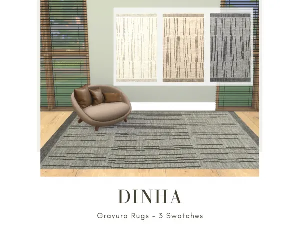 Mix Gravura Rugs 3 Swatches - The Sims 4 Custom Content