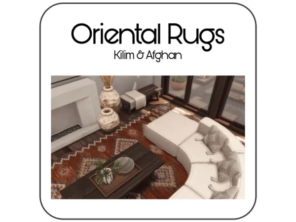 Mix Oriental Rugs Kilim Afghan by Sooky88 - The Sims 4 Custom Content