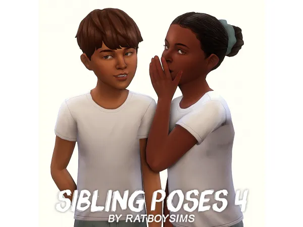 Maxis Match sibling poses 4 by simsfinds - The Sims 4 Custom Content