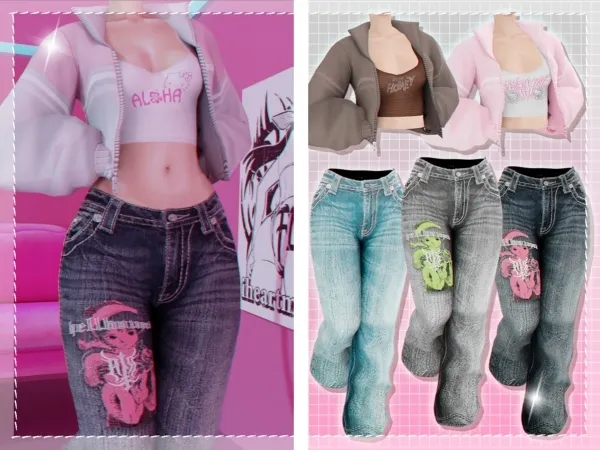 Alpha Y2k style babyetears by babyetears - The Sims 4 Custom Content