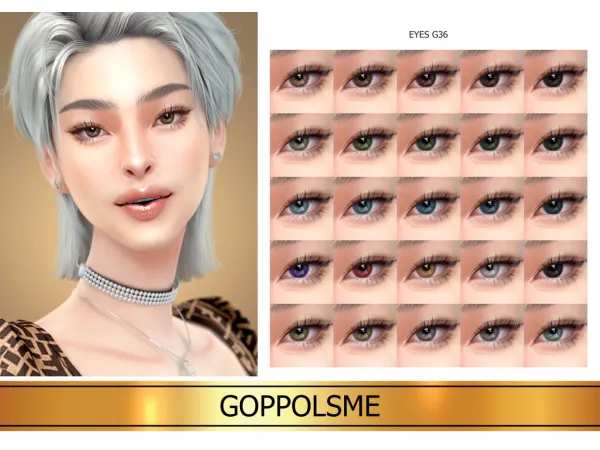 Alpha GPME GOLD Eyes G36 by simsfinds - The Sims 4 Custom Content