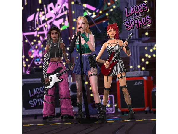 Mix Laces and Spikes Collection by Trillyke - The Sims 4 Custom Content