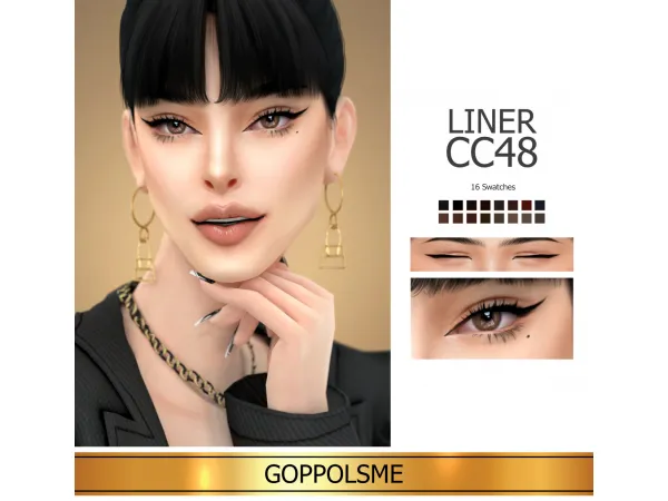 Mix GPME GOLD Liner cc48 by GoppolsMe - The Sims 4 Custom Content