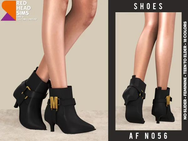 Alpha AF SHOES N056 NO SLIDER by redheadsims - The Sims 4 Custom Content