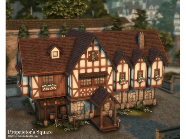 Alpha Proprietor's Square by simsfinds - The Sims 4 Custom Content