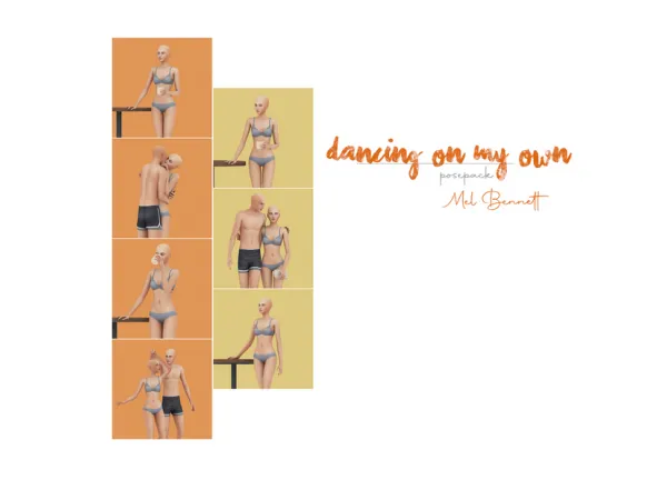 Mix DANCING ON MY OWN POSEPACK by melbennett - The Sims 4 Custom Content