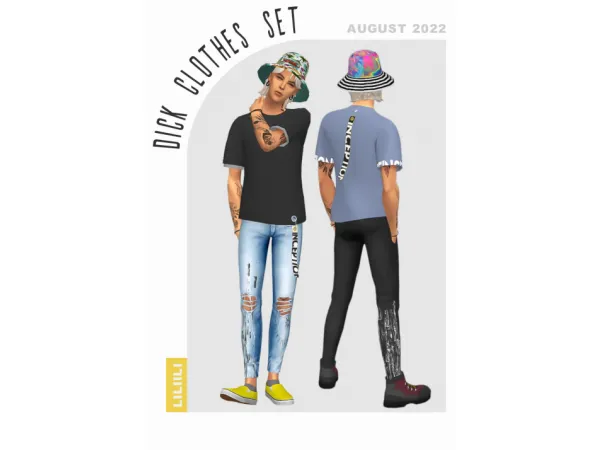 Maxis Match Dick Clothes Set by simsfinds - The Sims 4 Custom Content