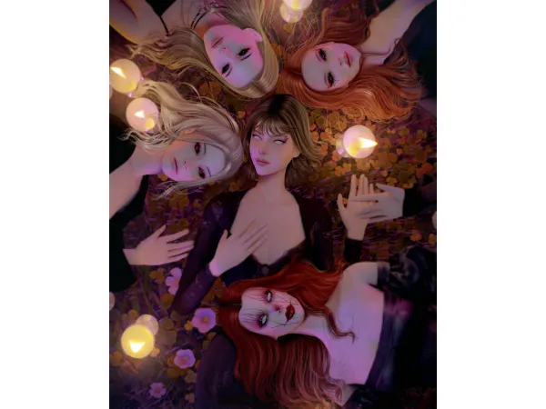 Alpha LEAN HALLOWEEN 2021 MAKEUP SET by simsfinds - The Sims 4 Custom Content