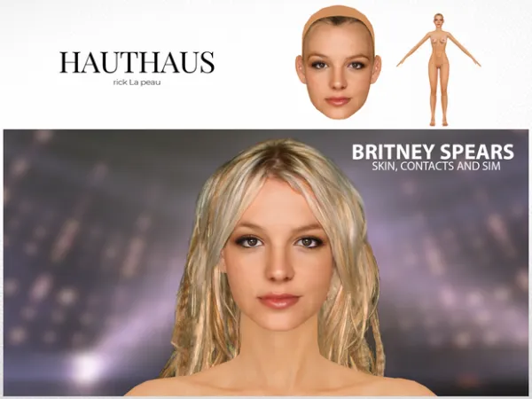 Alpha Britney Spears Skin and Sim for (ULTRA REALISTIC) by hauthaus - The Sims 4 Custom Content