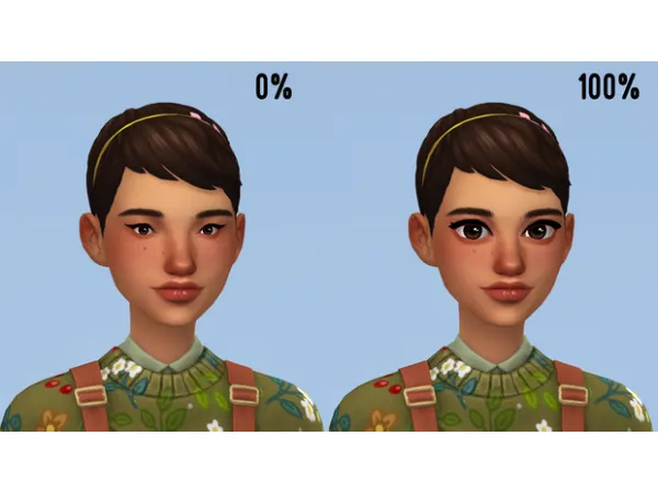 Mix eye size slider by simsfinds - The Sims 4 Custom Content