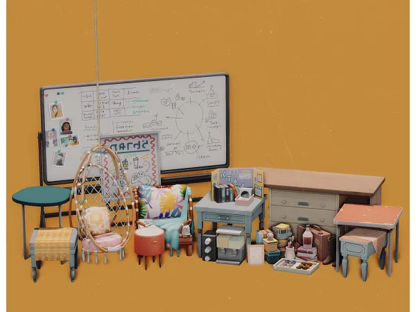 Mix new slang high school years clutter by sforzinda - The Sims 4 Custom Content