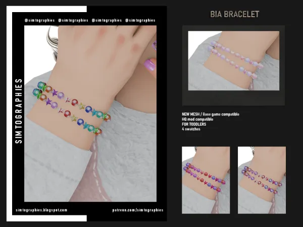 Alpha Bia Bracelet - The Sims 4 Custom Content