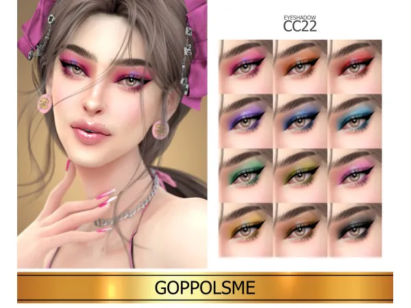 Alpha GPME GOLD Eyeshadow 22 by GoppolsMe - The Sims 4 Custom Content