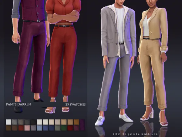 Maxis Match Pants Darren by helgatisha - The Sims 4 Custom Content