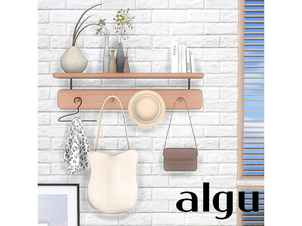 Alpha wall hanger set by ALGU - The Sims 4 Custom Content