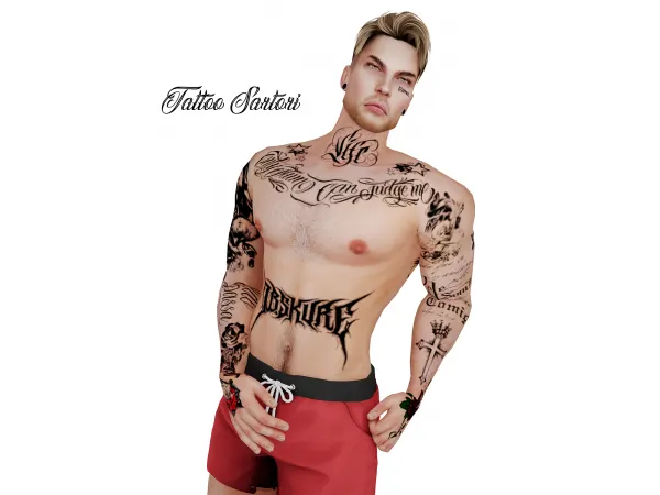 Mix Tattoo Body 2 - The Sims 4 Custom Content