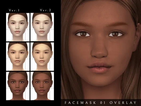 Alpha Facemask 01 Overlay by Lutessasims - The Sims 4 Custom Content
