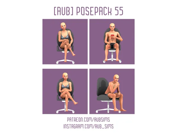 Alpha [AuB] Posepack 55 by AuB_Sims - The Sims 4 Custom Content