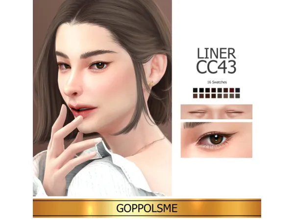 Alpha GOLD Liner cc4 by GPME - The Sims 4 Custom Content
