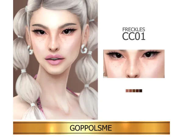 Alpha GOLD Freckles CC01 by GPME - The Sims 4 Custom Content