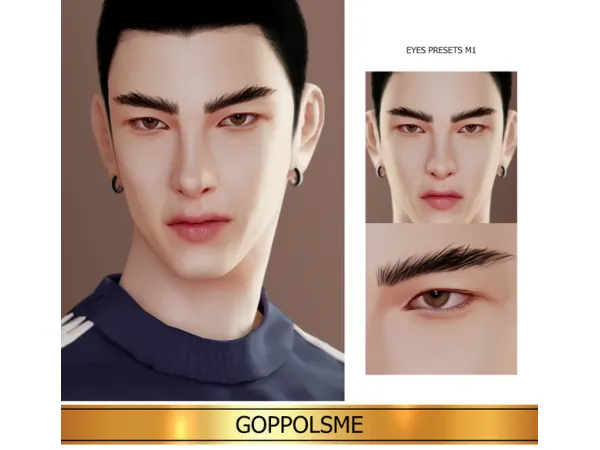 Alpha GOLD EYES PRESETS M1 by simsfinds - The Sims 4 Custom Content