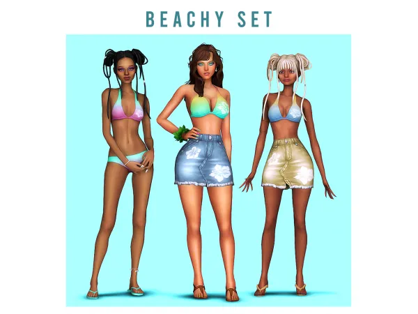 Maxis Match Beachy Set by simsfinds - The Sims 4 Custom Content