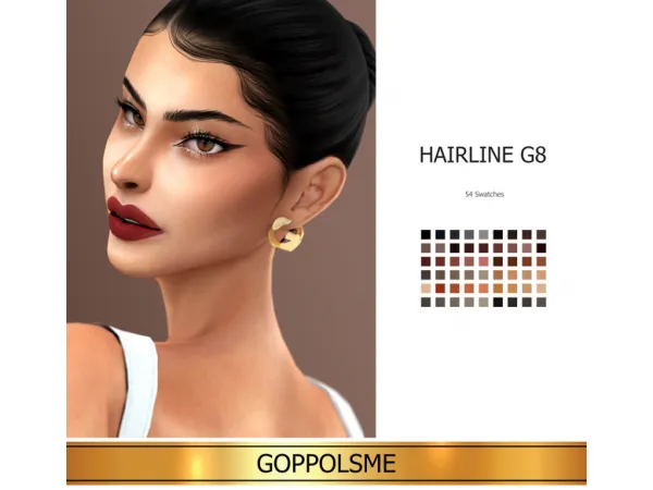 Alpha GPME GOLD Hairline G8 by simsfinds - The Sims 4 Custom Content