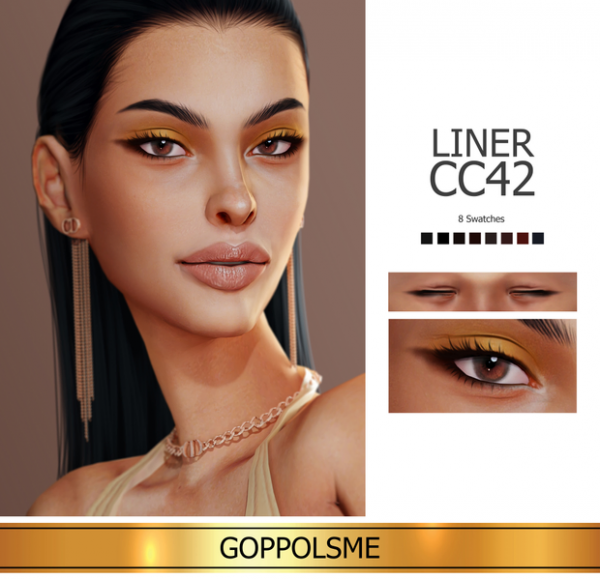 Alpha GPME GOLD Liner cc42 by simsfinds - The Sims 4 Custom Content