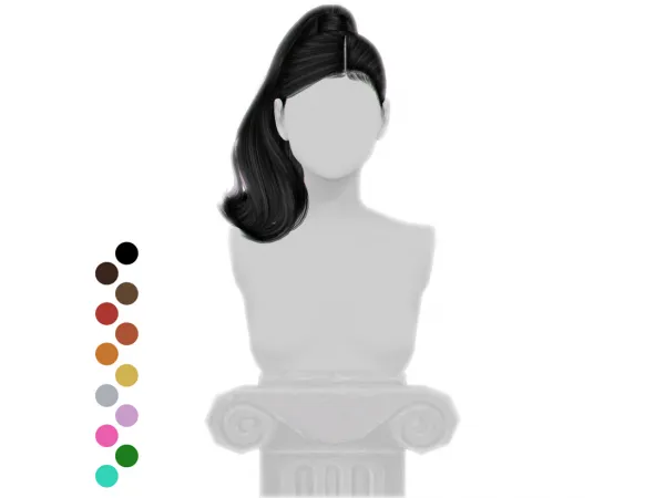 Alpha Jazmine Hair by [gramsims] - The Sims 4 Custom Content