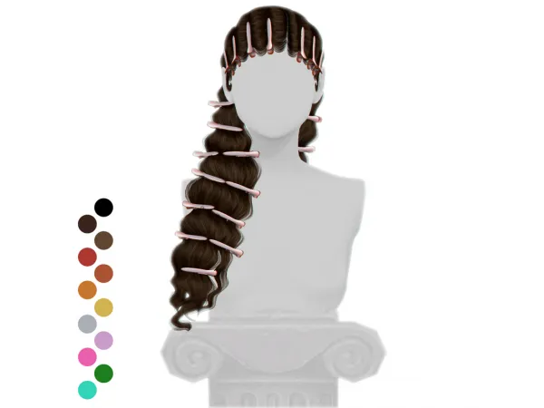 Alpha Finger Waves Long by simsfinds - The Sims 4 Custom Content