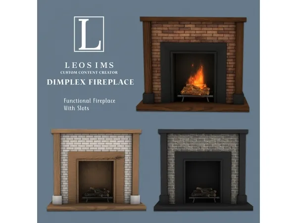 Alpha Dimplex Fireplace by leosims4cc - The Sims 4 Custom Content